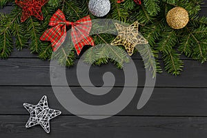 Background with Christmas decorations