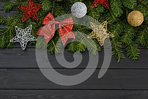 Background with Christmas decorations