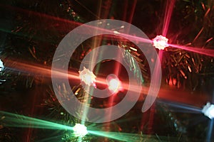 Background of Christmas light decoration