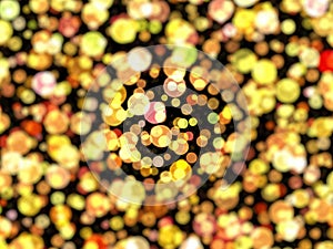 Background with Christmas round lights and bokeh