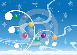 Background with Christmas toys