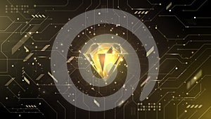 Background circuit diamond crypto tech colorful