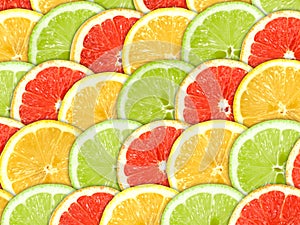 Background with citrus-fruit slices