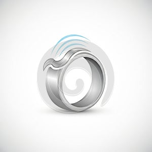 Background is a clean, white gradient, emphasizing the ring s modern