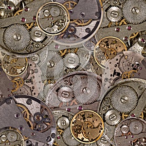 Background of clock mechanism with gears
