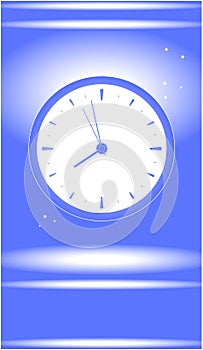 Background with clock and stars