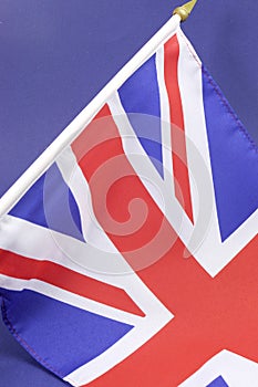 Background close up of British Union Jack flag