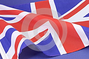 Background close up of British Union Jack flag