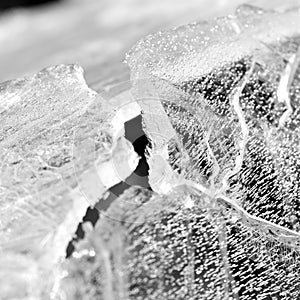 Background close ups of ice in spring