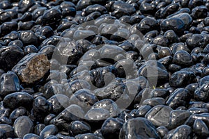 Background closeup of cobble stones at Cobble Beach