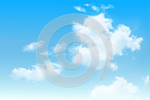 Background with clouds on blue sky