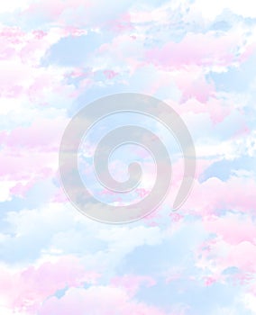 background of clouds, sky, delicate blue, pink color