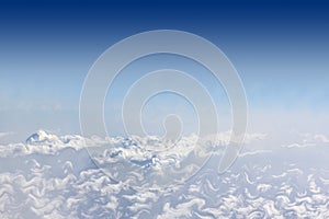 Background clouds sky spiral twirl. blue planet