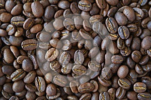 Background of coffee grains