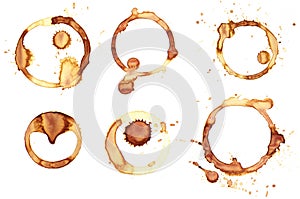 Background coffee ring.