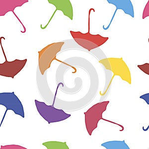 Background-color flying umbrellas