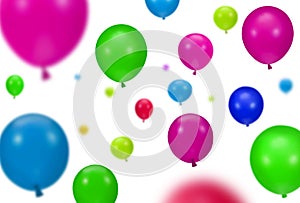 Background of color party balloons