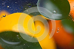 background, colored babbles in water