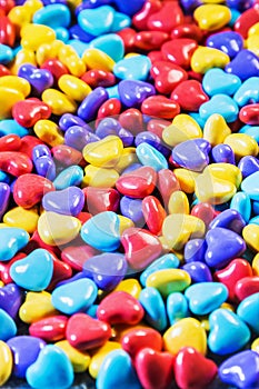 Background of colored chewing gum