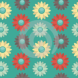 Background with Colored Flowers