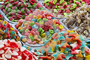 Background of colored jelly sweets