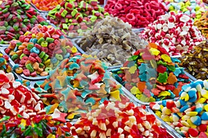 Background of colored jelly sweets