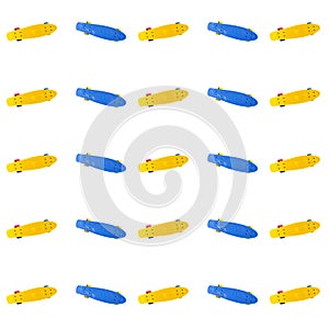 Background with colored mini skateboards
