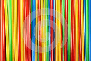 Background of Colored Plastic Drinking Straws