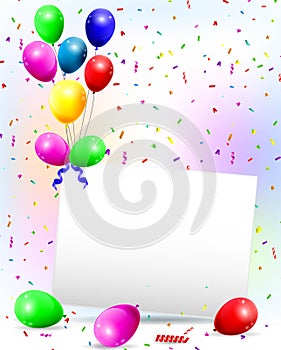 Background with colorful balloons