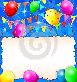 Background with colorful balloons