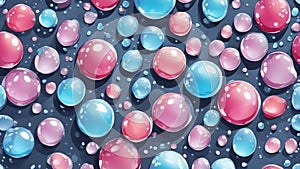 background of colorful beads A water drops background, showing the freshness and the clarity of water. The drops are round