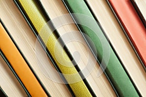 Background of colorful books. Back to school. Education concept.