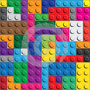 Background of colorful building bricks