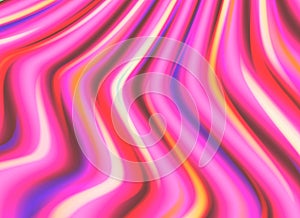 Background with colorful chromatic waves in bright magenta colours, hologram foil pattern