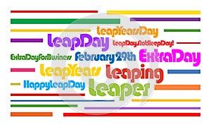 background colorful design leap year