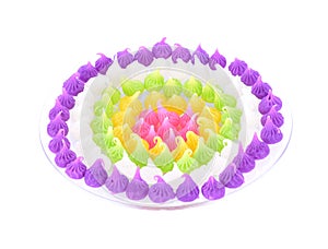 Background of colorful dessert call ''Arlua'', or candy Allauch