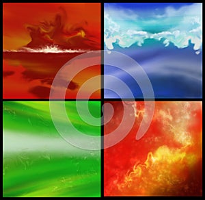 Background colorful four