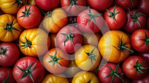 background of colorful fresh tomatoes