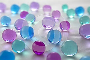 Background with colorful hydrogel balls