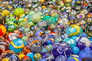 Background of colorful marbles