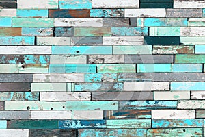 Background of colorful old painted grunge wood planks