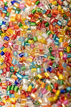 Background of colorful plastic beads