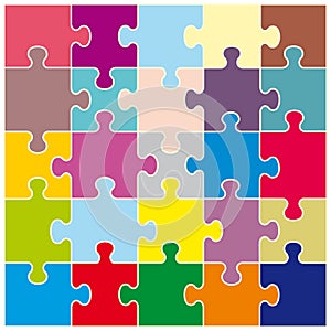 Background of colorful puzzles