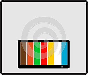 Background with colorful tv