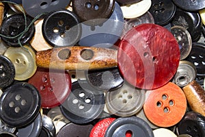 Background of colorful vintage buttons.