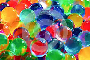 background of colorful water balloons