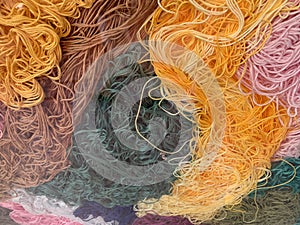 Background composed of numerous wool fibre