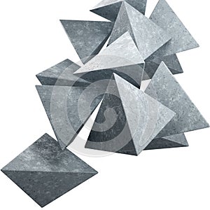 background concrete triangular shapes abstract. 3d render