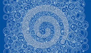Background consisting of gears. Blueprint Style