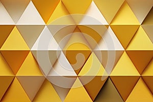 Background consisting of small triangles of different shades of yellow. Generative AI